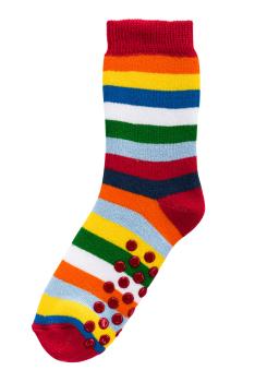 Preview: 6 Paar TippTexx 24 Kinder ABS Stoppersocken Gute Laune Ringel